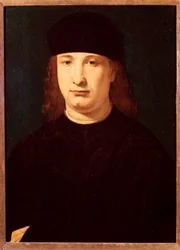 Portræt af den italienske digter Girolamo Casio (olie på træ, ca. 1500-1520)