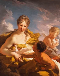 Venus, Amor og en faun, 1708-13