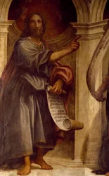 Esajas, detalje fra profeter, fresco, St. Francis Church, St. Anne