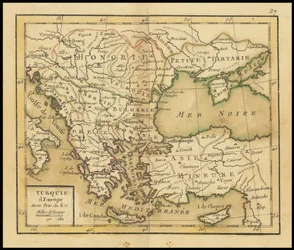 Kort fra 1762 - Det europæiske Tyrkiet