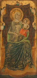 Madonna og barn med fem engle, ca. 1335.