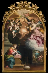 Sydlige tværskib, bebudelsens alter, altertavle af Giovanni Battista Trotti kendt som Il Malosso 1594