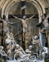 Passion, gruppe af skulpturer af Giovanni Battista Barberini (ca. 1625-1691), 1339-1345, St. Augustine-kirken, Cremona, Italien