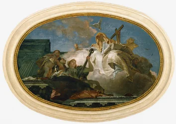 Allegori over Spes, Fides, Caritas (fresko) ...