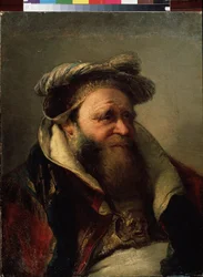 Portræt af en gammel mand (Portræt af en gammel mand). Maleri af Giambattista Tiepolo (1696-1770). Olie på lærred, mellem 1750-1770. Venetiansk skole, rokokostil. Statens friluftsmuseum Peterhof, Sankt Petersborg.