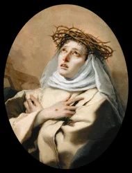 Saint Catherine of Siena (1347-1380) - Barok: Saint Catherine of Siena af Tiepolo, Giambattista (1696-1770)