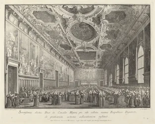 Dogen vender tilbage tak i Sala del Consiglio Maggior, 17631766.
