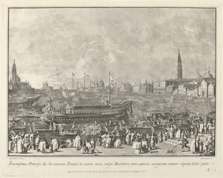 Dogen i Bucintoro afgår til Porto di Lido på Kristi Himmelfartsdag, 17631766.