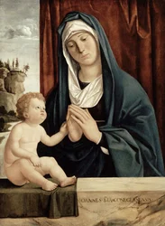 Madonna og barn, slutningen af det 15. til begyndelsen af det 16. århundrede (olie på træpanel)