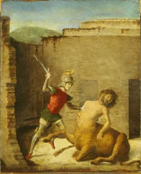 Theseus dræber Minotaurus, 1505