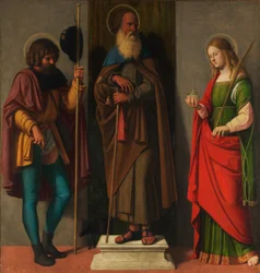 Tre hellige: Roch, Anthony Abbot og Lucy, ca. 1513.