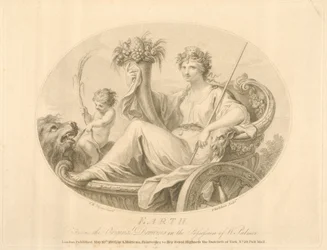 Earth, graveret af Francescco Bartolozzi (1727-1815) udgivet London, 1803 (litho)