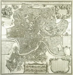 Byplan over Rom, 1730