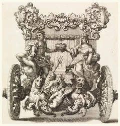 Set bagfra af Lord Catelmaines første vogn Bygget i 1686 af Andrea Cornely efter Ciro Ferri (1634-1689)