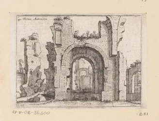 Resten van de Thermen van Caracalla te Rom Terme Antoniana (titel på objekt) Gezichten op Rom (serietitel) Nogle udsigter og perspektiver af ubeboede steder i Rom (serietitel)