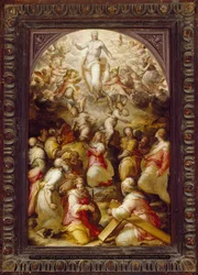 Kristus i herlighed med Sts Agnes og Helena, 1500-tallet