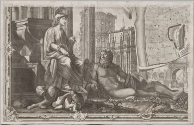 Nyt kort over Rom bragt frem i lyset af Giambattista Nolli i året MDCCXLVII, kendt som La Pianta Grande di Roma