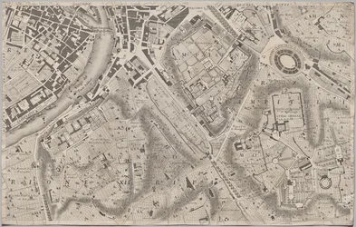 Nyt kort over Rom bragt frem i lyset af Giambattista Nolli i året MDCCXLVII, kendt som La Pianta Grande di Roma