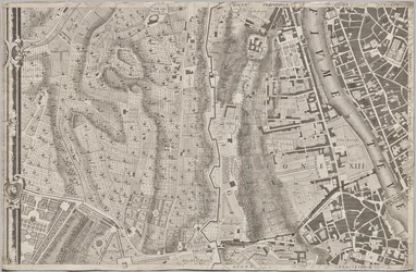Nyt kort over Rom bragt frem i lyset af Giambattista Nolli i året MDCCXLVII, kendt som La Pianta Grande di Roma