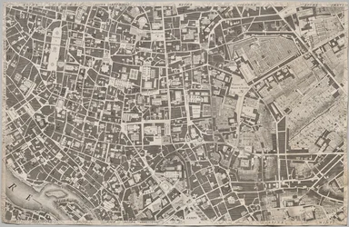 Nyt kort over Rom bragt frem i lyset af Giambattista Nolli i året MDCCXLVII, kendt som La Pianta Grande di Roma
