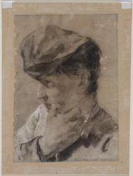 Head of a Young Man in a Cap, første halvdel af 1700-tallet.
