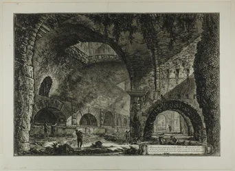 En anden indvendig visning af Villa of Maecenas, Tivoli, fra Views of Rome