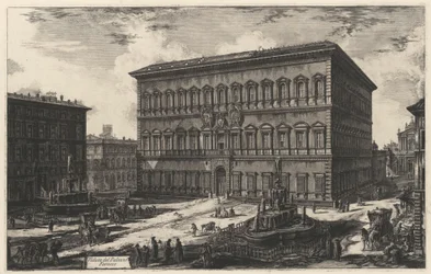 Udsigt over Palazzo Farnese (fra: Vedute di Roma)
