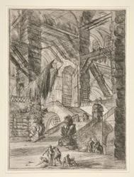 Carceri, VIII: Trappen med trofæer