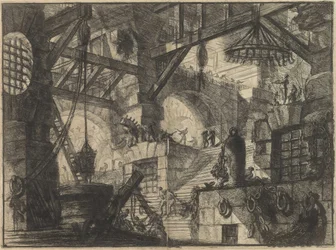 Fra serien The Imaginary Prisons (The Prisons of Invention) af Piranesi, Giovanni Battista (1720-1778). Kobberstik, ca 1761, privat samling