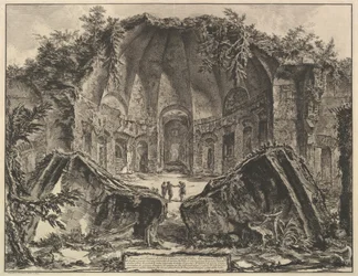 Hadrians Villa: Canopus-resterne af Gud Canopus-templet i Hadrians Villa i Tivo ..., ca. 1769.