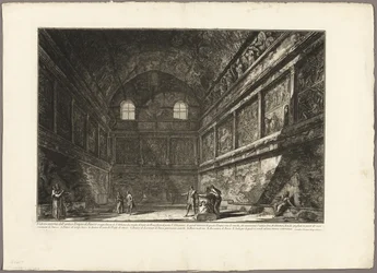 Indvendigt billede af det gamle Bacchus-tempel, nu kirken S. Urbano, to miles fra Rom, fra Udsigt over Rom