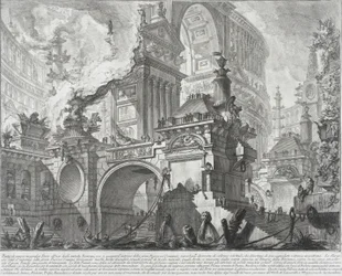 En del af en rummelig og storslået havn til brug for de gamle romere, der åbner ud til en stor markedsplads, 1761-80