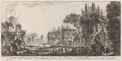 En del af den gamle Via Appia uden for Porta S. Sebastiano