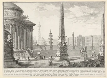 Plade 10: Den gamle Capitol steg op med cirka hundrede trin [...] Campido..., 1743.