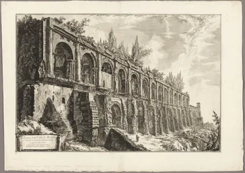 Rester af Villa Maecenas i Tivoli, fra Udsigt over Rom