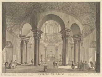 S. Constanza kaldte fejlagtigt Bacchus-templet Indvendigt billede af graven i S ..., ca. 1756.