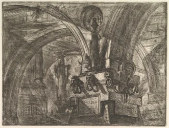 Molen med en lampe, fra Carceri dinvenzione Imaginary Prisons, ca. 1749-50.