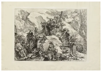 Skeletterne, ca. 1748 (ætsning med gravering, tørspids og polering på cremepapir)