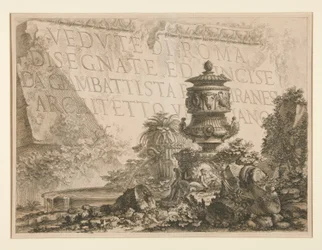 Titelside: Udsigt over Rom tegnet og ætset af Giambattista Piranesi, venetiansk arkitekt), fra Vedute di Roma