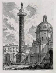 Trajans søjle (fra: Vedute di Roma)