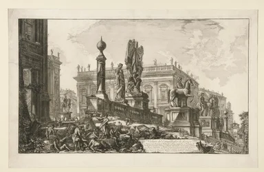 Udsigt over Campidoglio fra siden fra Vedute di Roma