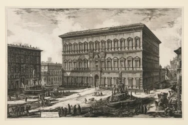 Udsigt over Palazzo Farnese, fra Udsigt over Rom