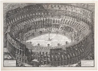 Udsigt over det flaviske amfiteater kendt som Colosseum, 1776.