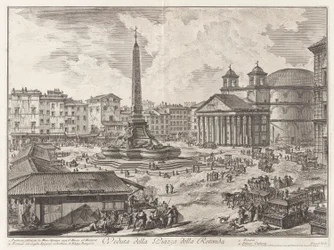 Veduta della Piazza della Rotunda (Udsigt over Piazza della Rotonda [med Pantheon i baggrunden]), fra Vedute di Roma (Udsigt over Rom)