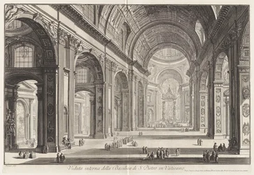 Indvendig udsigt over Sankt Peters basilika