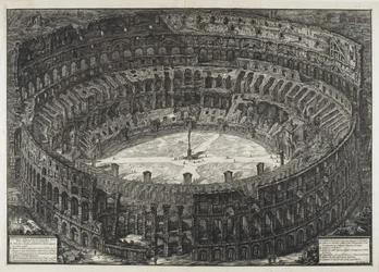 Udsigt over det flaviske amfiteater, kaldet Colosseum, fra "Udsigt over Rom"