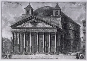 Udsigt over Pantheon of Agrippa, ca. 1761 (raderinger)