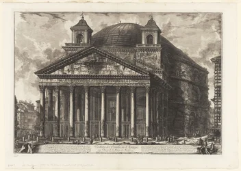 Udsigt over Pantheon of Agrippa, i dag S. Maria ad Martyres, fra Udsigt over Rom