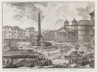 Udsigt over Piazza della Rotonda, fra serien Vedute di Roma