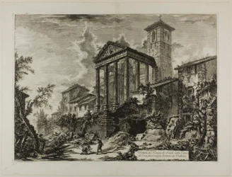 Udsigt over Hercules-templet ved Cori, ti miles væk fra Velletri, fra Views of Rome